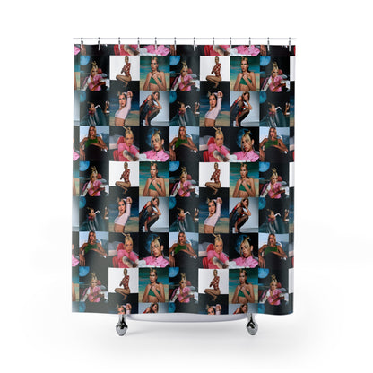 Dua Lipa Future Nostalgia Mosaic Shower Curtain