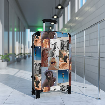 Miley Cyrus Flowers Photo Collage Suitcase