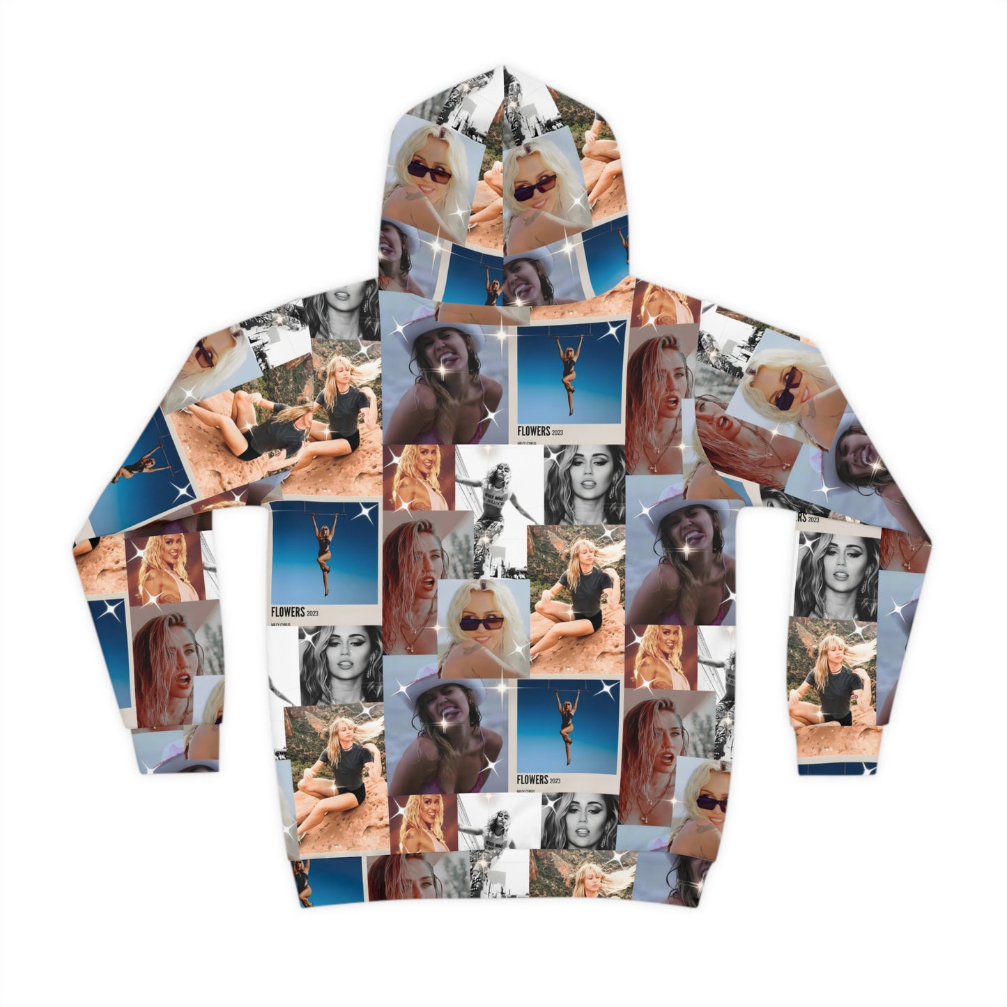 Miley Cyrus Flowers Photo Collage Kid's Hoodie