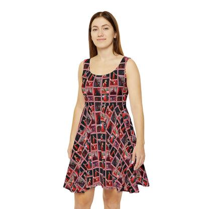 Taylor Swift Red Era Collage Women's Skater Dress