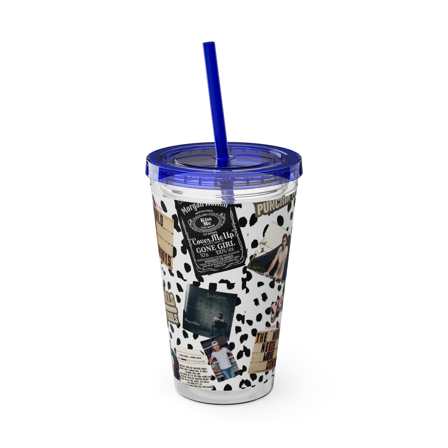 Morgan Wallen Yeehaw Collage Sunsplash Tumbler with Straw