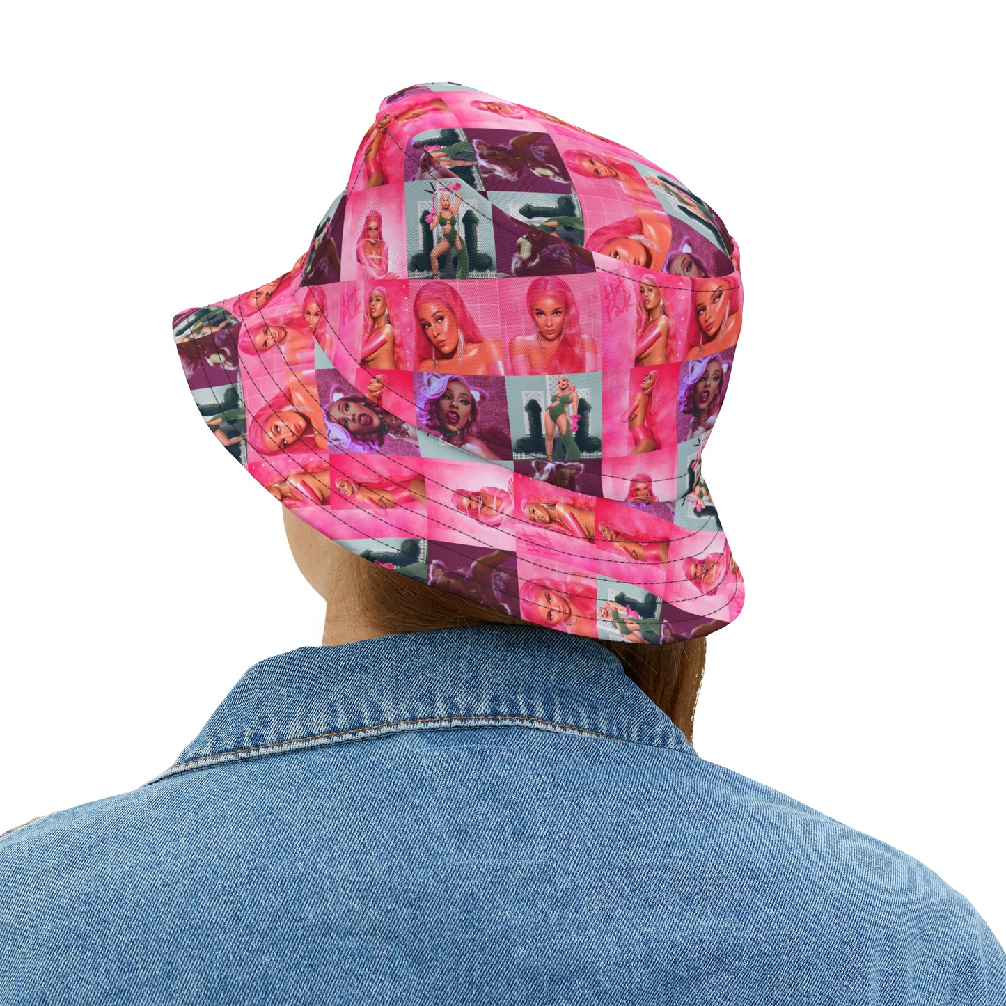 Doja Cat Hot Pink Mosaic Bucket Hat