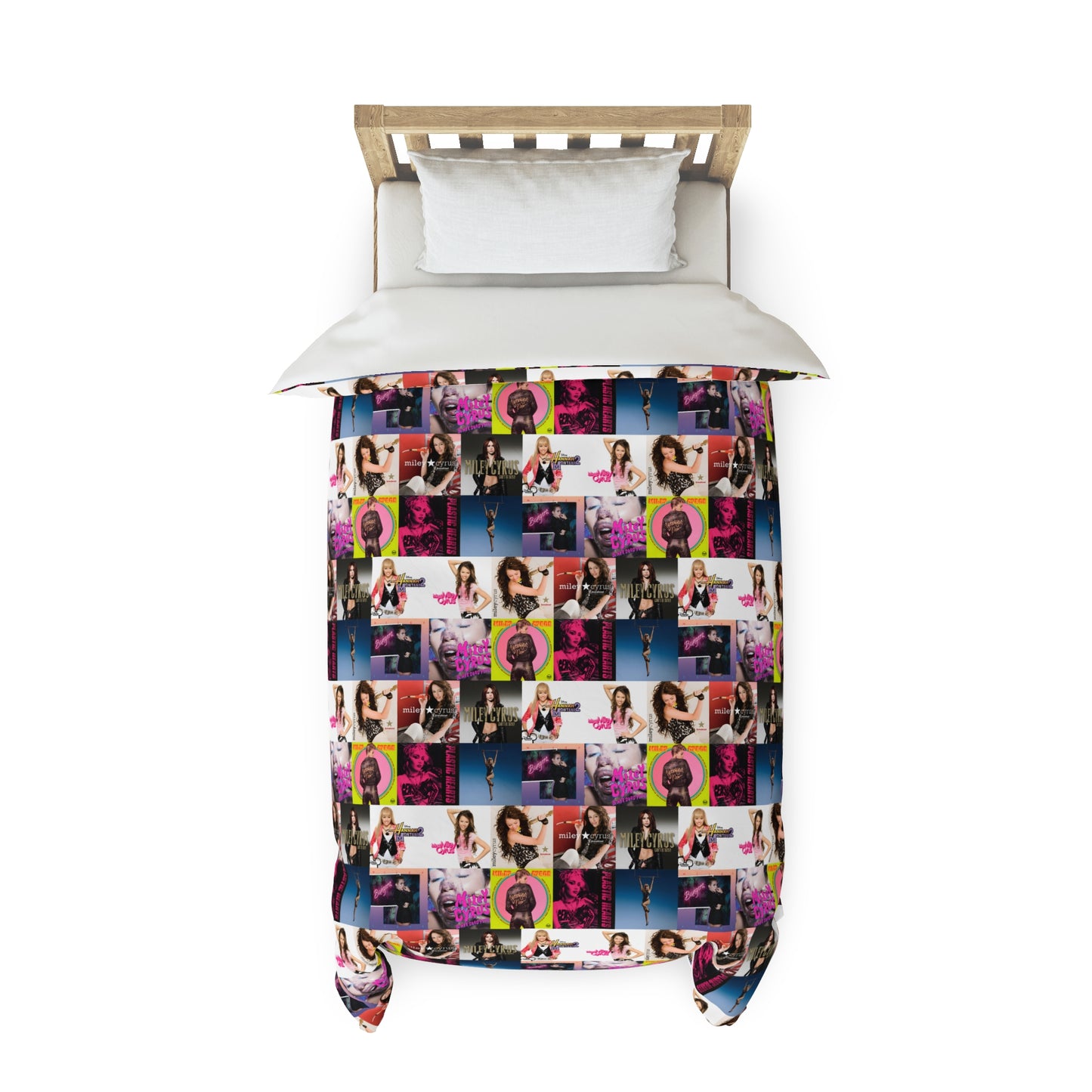 Miley Cyrus Album Cover Collage Duvet Cover