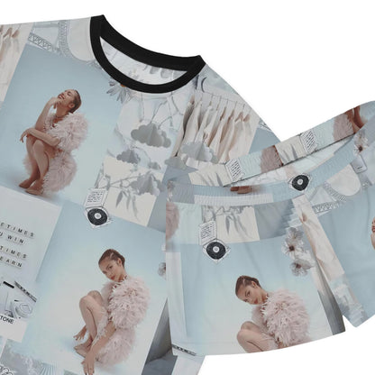 Olivia Rodrigo White Aesthetic Collage Women's Short Pajama Set
