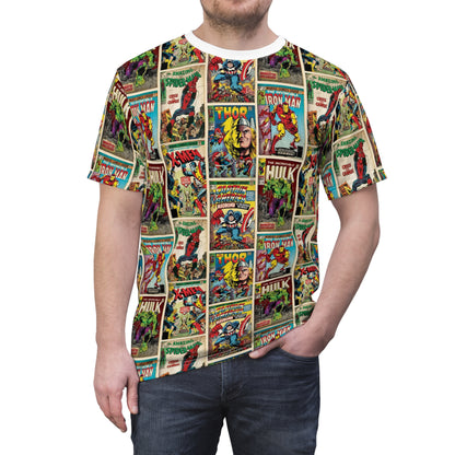 Marvel Comic Book Cover Collage Unisex Tee Shirt