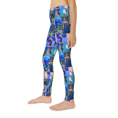 Taylor Swift Blue Dreams Collage Youth Leggings