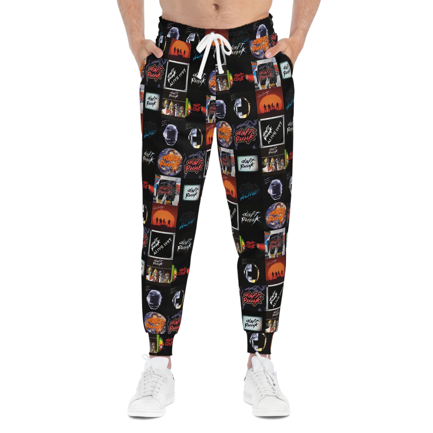 Daft Punk Album Cover Art Collage Athletic Jogger Sweatpants