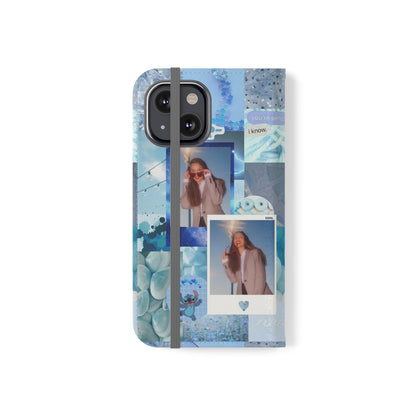 Olivia Rodrigo Light Blue Aesthetic Collage Phone Flip Case