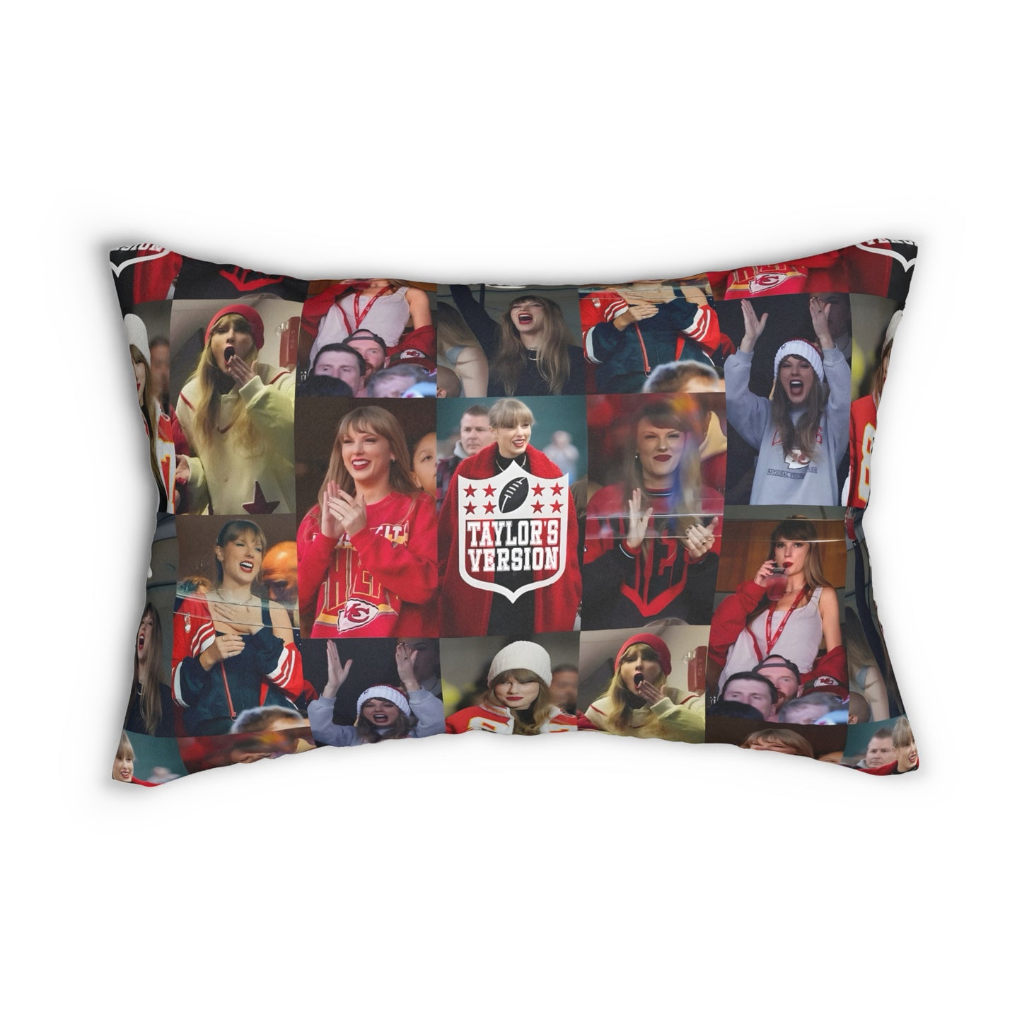 Taylor Swift Chiefs Fan Taylor's Version Spun Polyester Lumbar Pillow