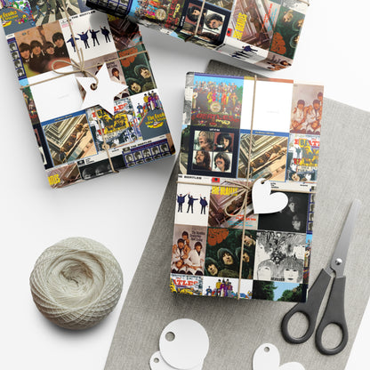 The Beatles Album Cover Collage Gift Wrap Paper