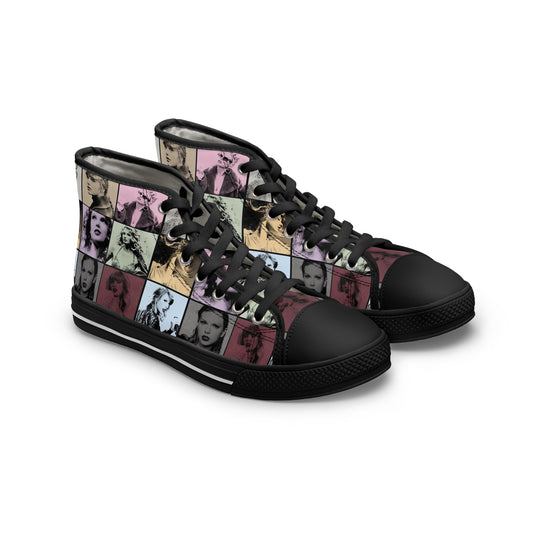 Taylor Swift Eras Collage Women's High Top Sneakers