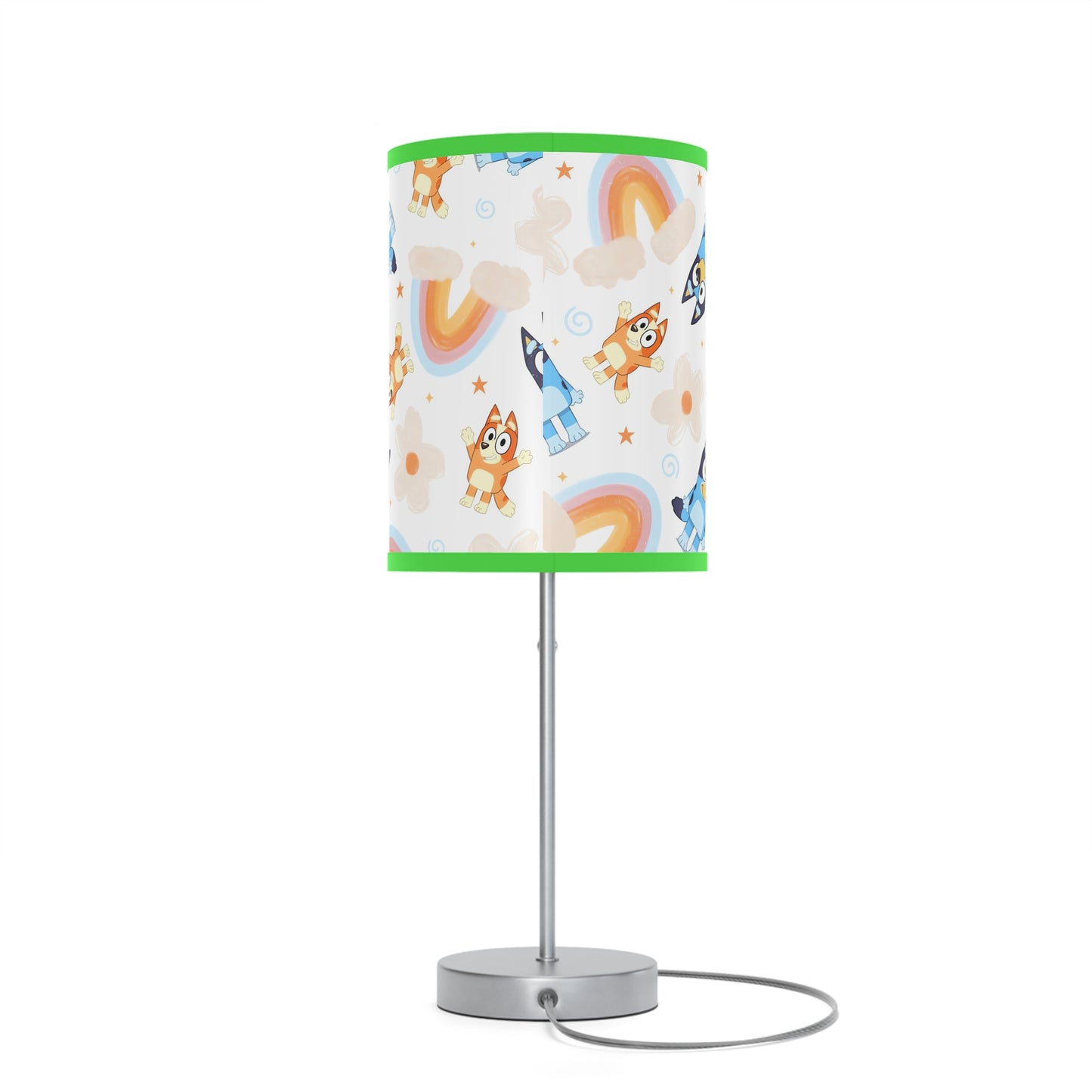 Bluey Rainbows & Flowers Pattern Lamp on a Stand