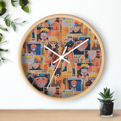 Naruto Uzumaki Sunflower Blaze Collage Wall Clock