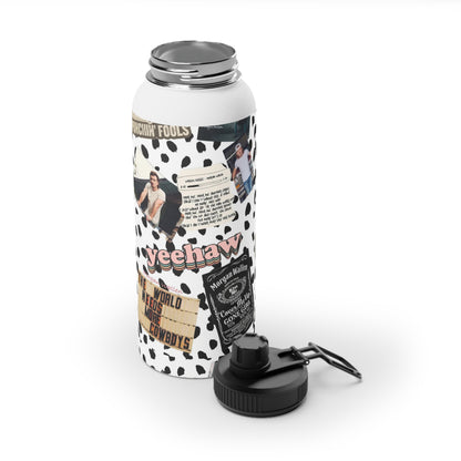 Morgan Wallen Yeehaw Collage Stainless Steel Sports Lid Water Bottle