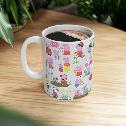 Peppa Pig Oink Oink Collage Ceramic Mug 11oz