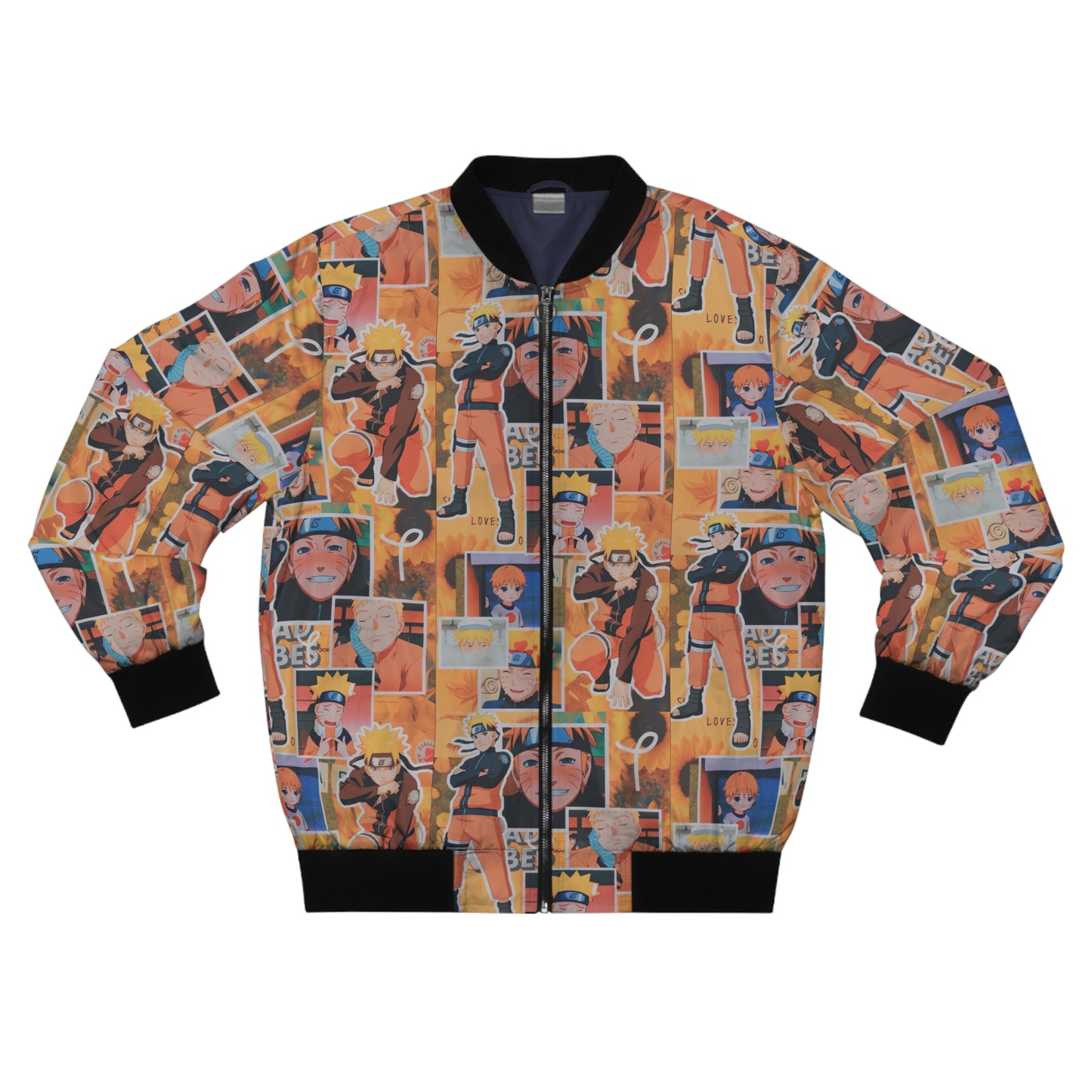 Naruto Uzumaki Sunflower Blaze Collage Men's Bomber Jacket