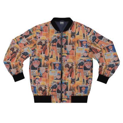 Naruto Uzumaki Sunflower Blaze Collage Men's Bomber Jacket