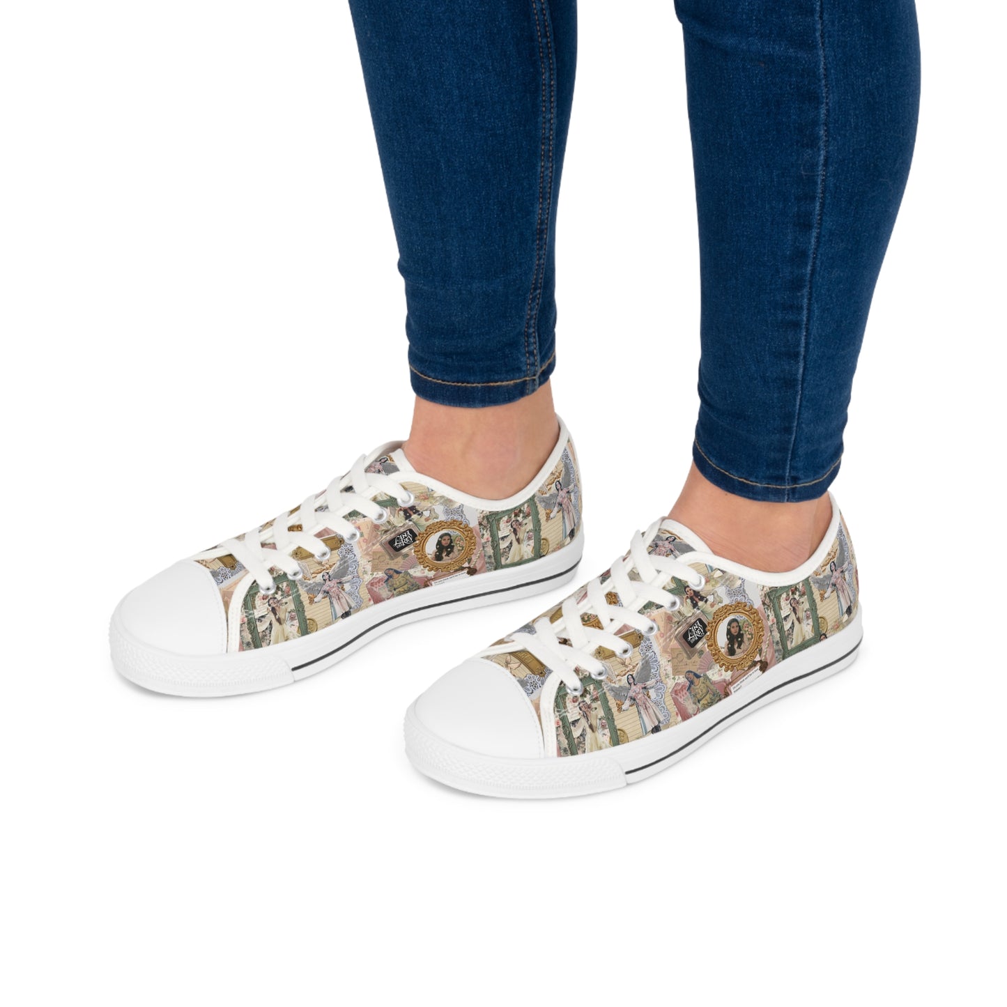 Lana Del Rey Victorian Collage Women's Low Top Sneakers