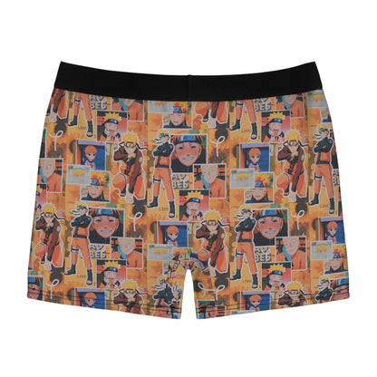 Naruto Uzumaki Sunflower Blaze Collage Men's Boxer Briefs