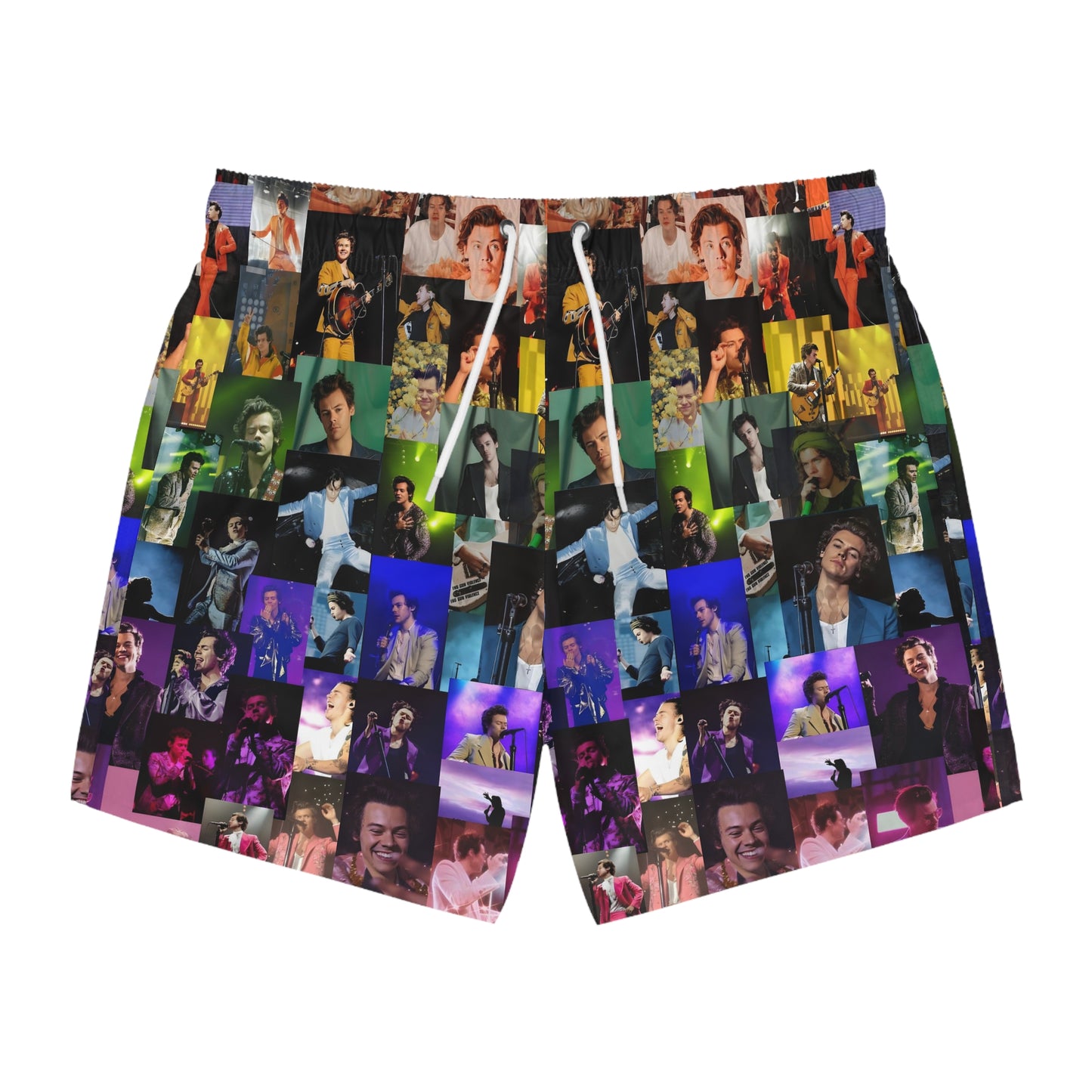 Harry Styles Rainbow Photo Collage Men's Swim Trunks