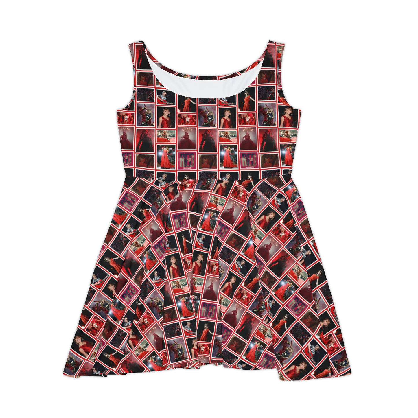 Taylor Swift Red Era Collage Women's Skater Dress