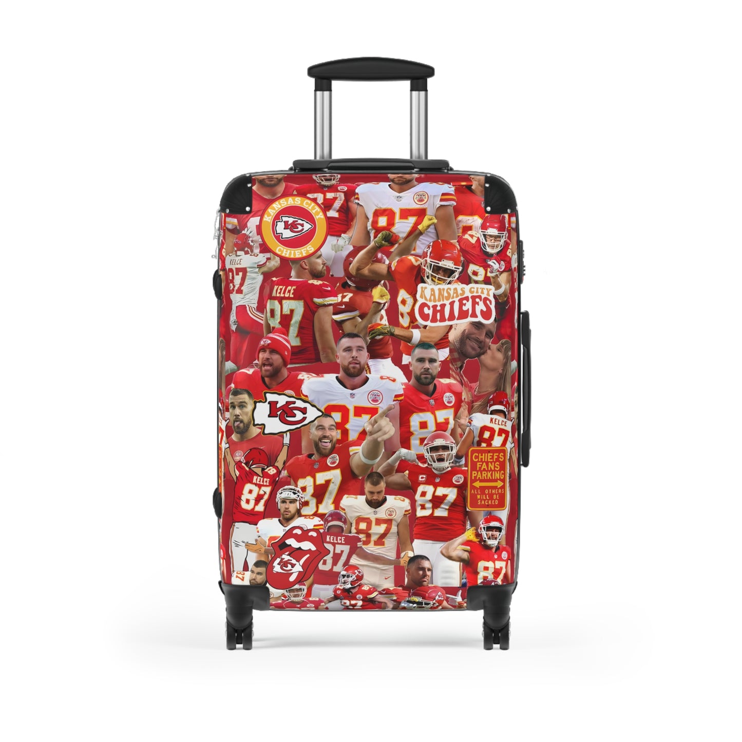 Travis Kelce Chiefs Red Collage Suitcase