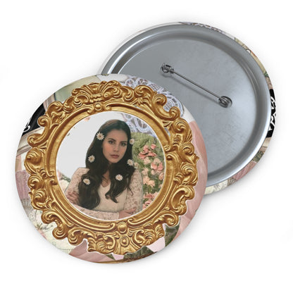 Lana Del Rey Victorian Collage Round Pin