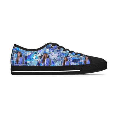 Olivia Rodrigo Blue Aesthetic Collage Women's Low Top Sneakers