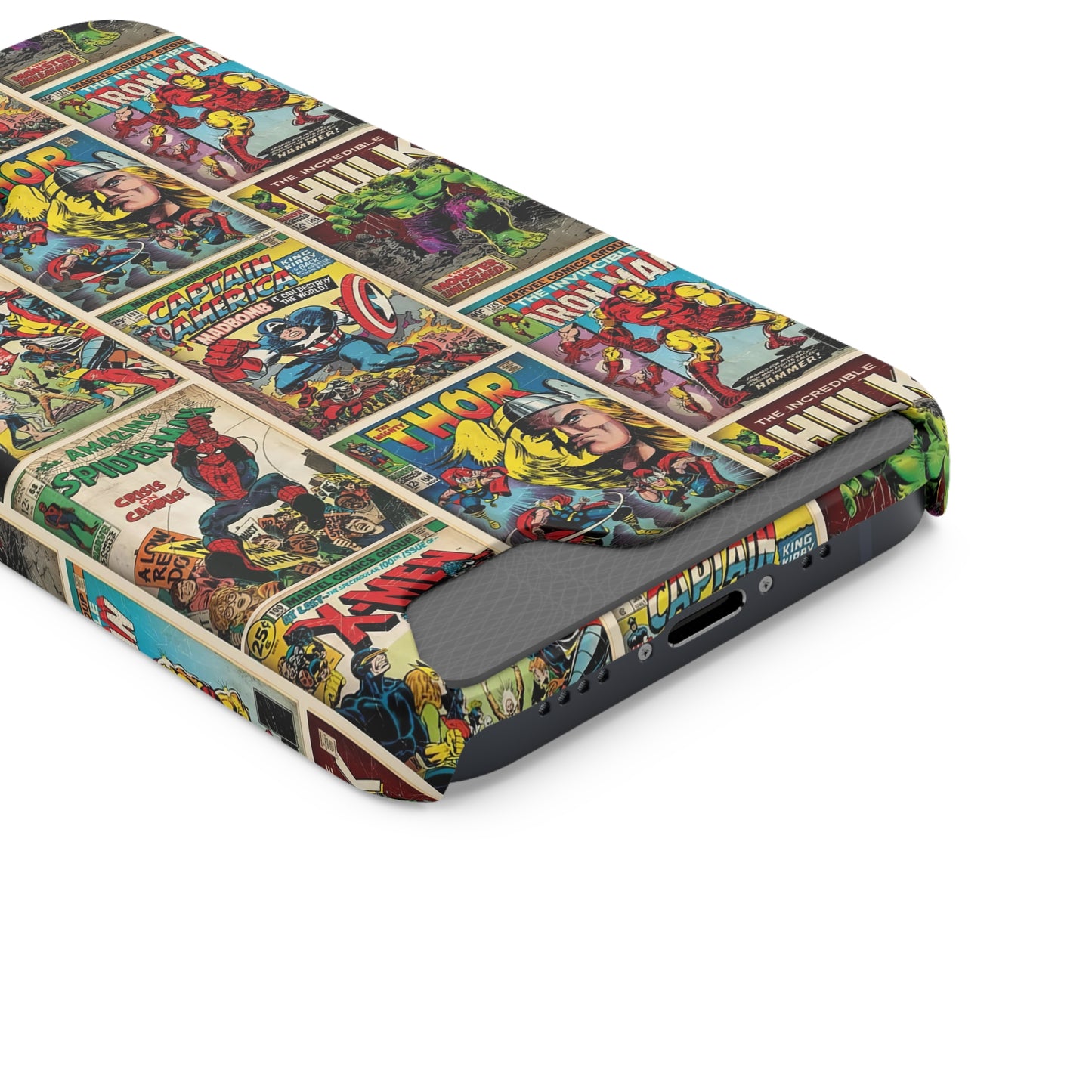 Marvel Comic Book Cover Collage Phone Case With Card Holder