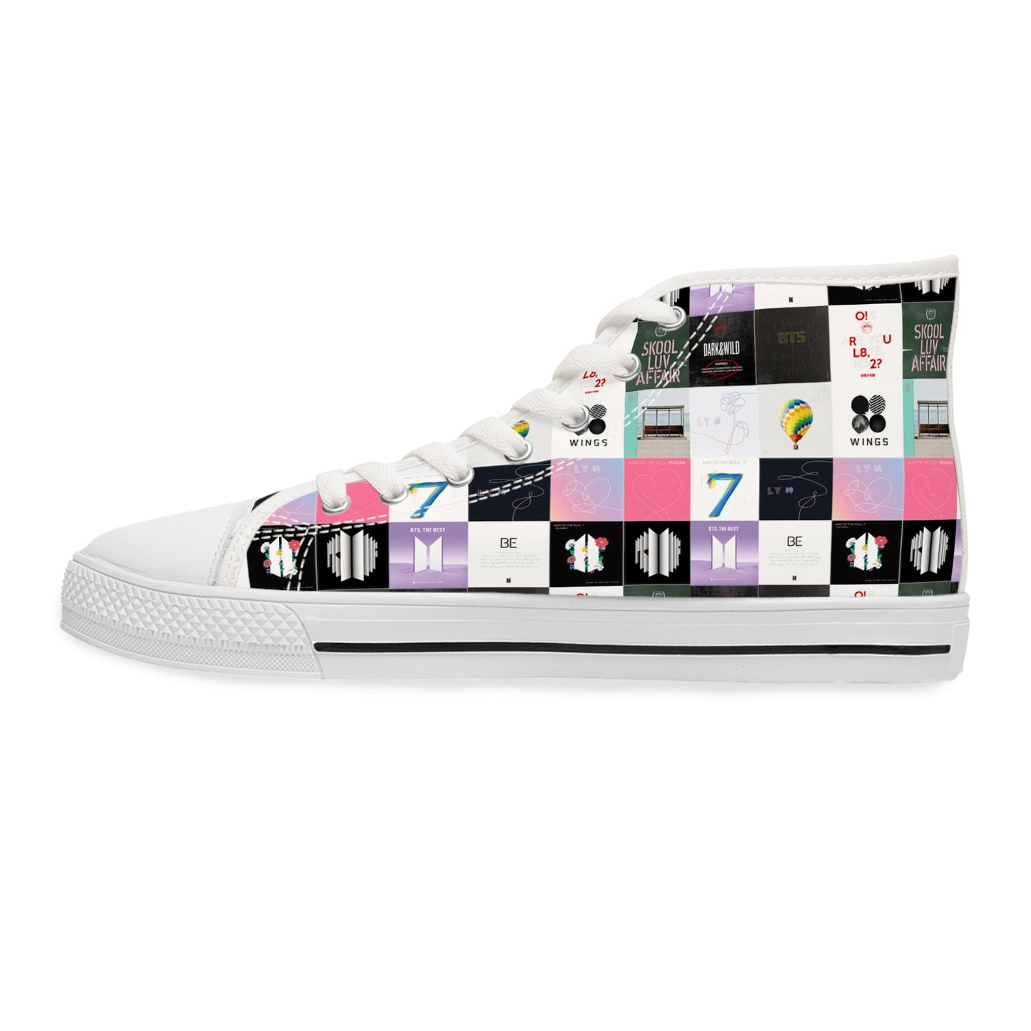 BTS Album Cover Art Collage Women's High Top Sneakers