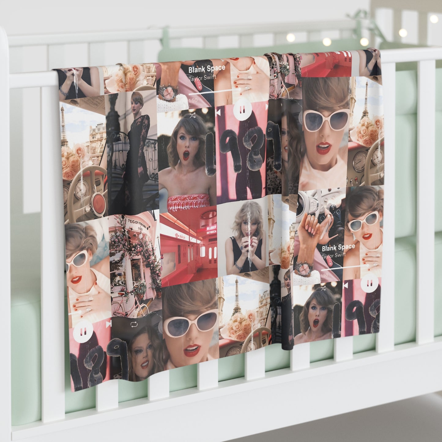 Taylor Swift 1989 Blank Space Collage Baby Swaddle Blanket