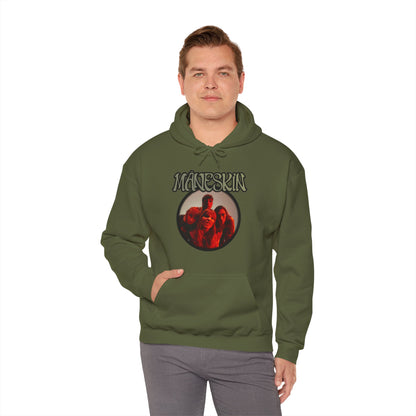 Måneskin Circular Group Photo Unisex Heavy Blend Hooded Sweatshirt