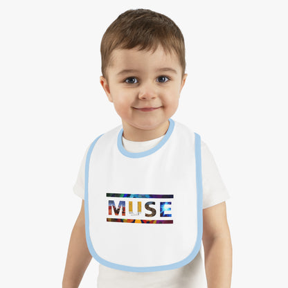 Muse Album Art Letters Baby Contrast Trim Jersey Bib