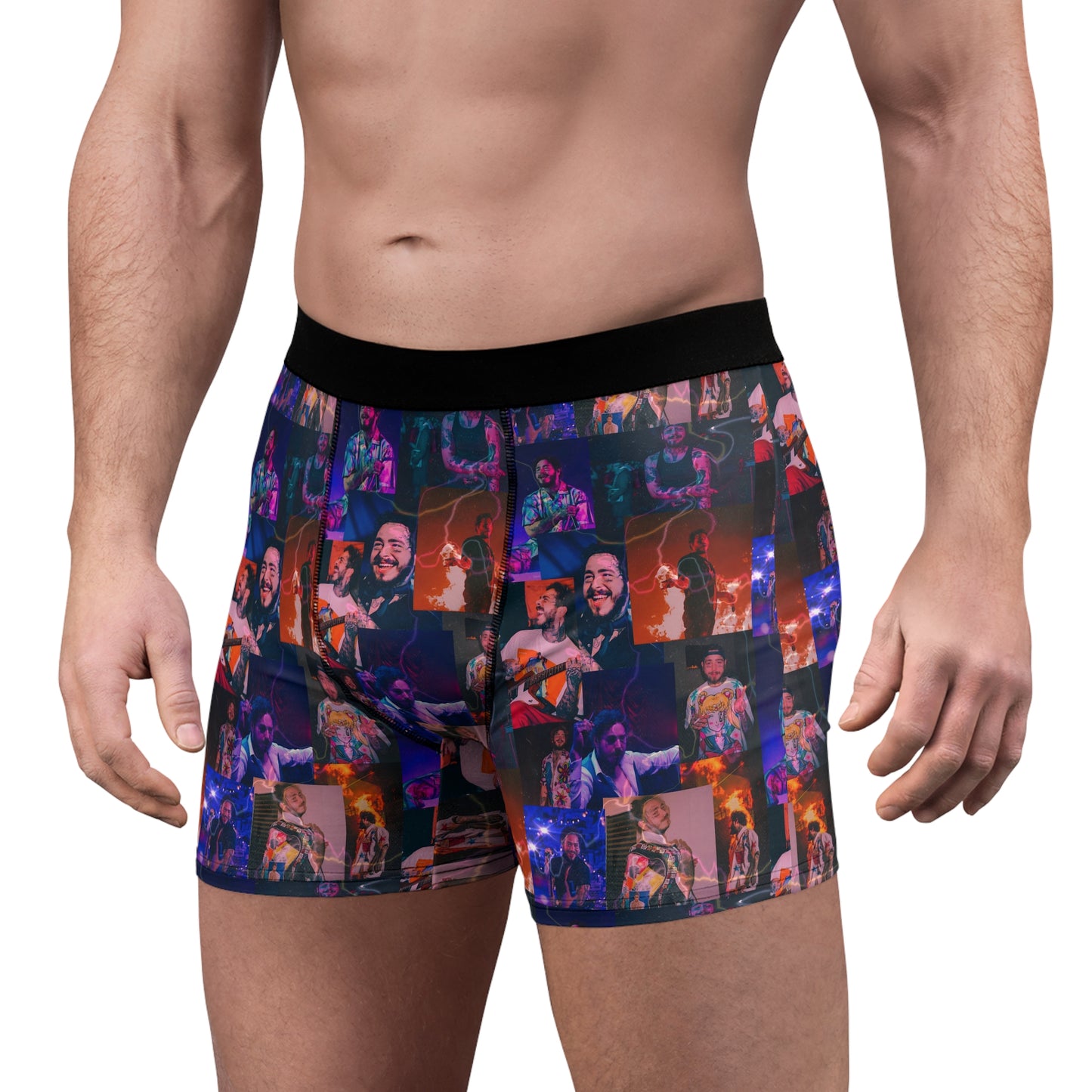 Post Malone Lightning Photo Collage Men's Boxer Briefs Underwear