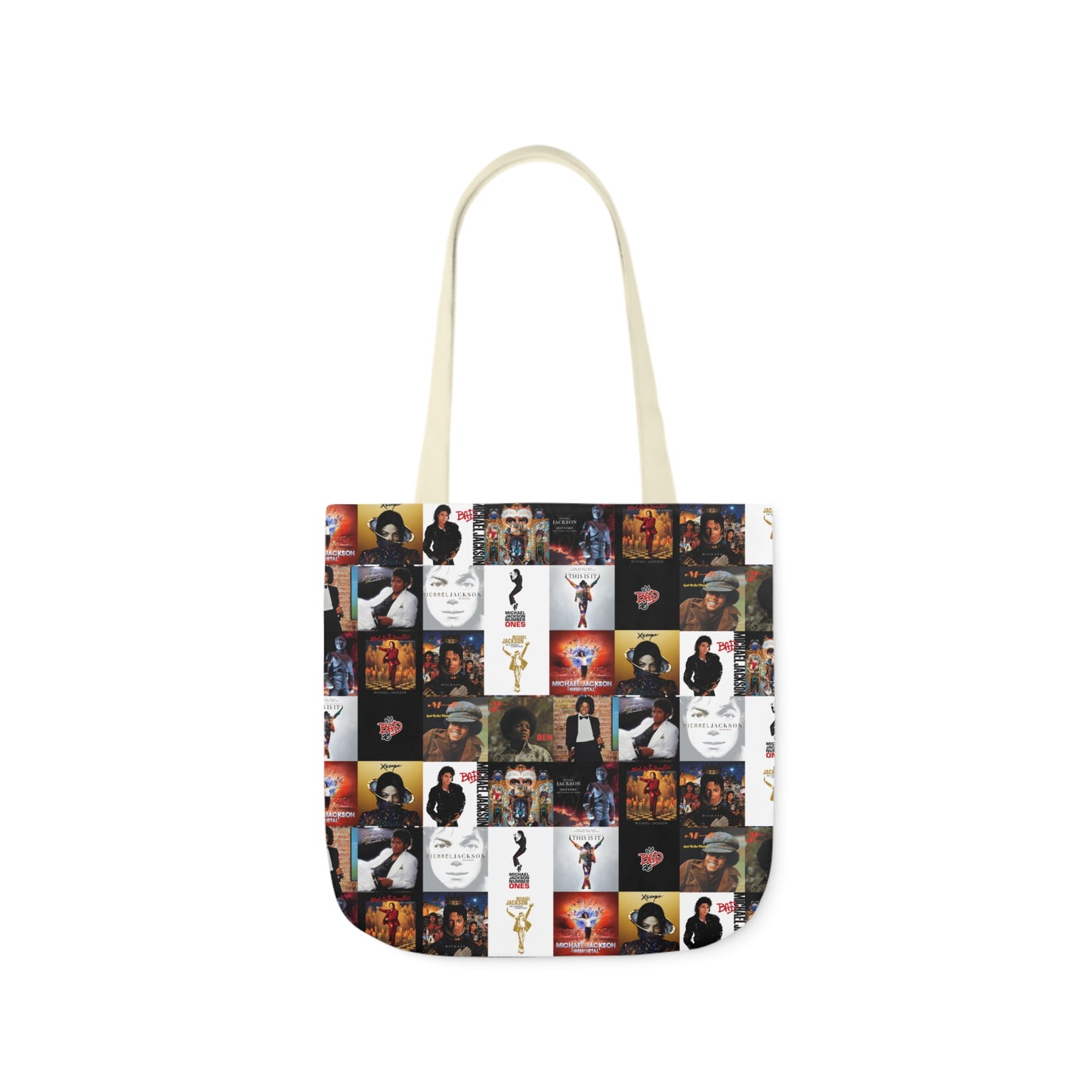 Michael Jackson Album Cover Collage Polyester Canvas Tote Bag