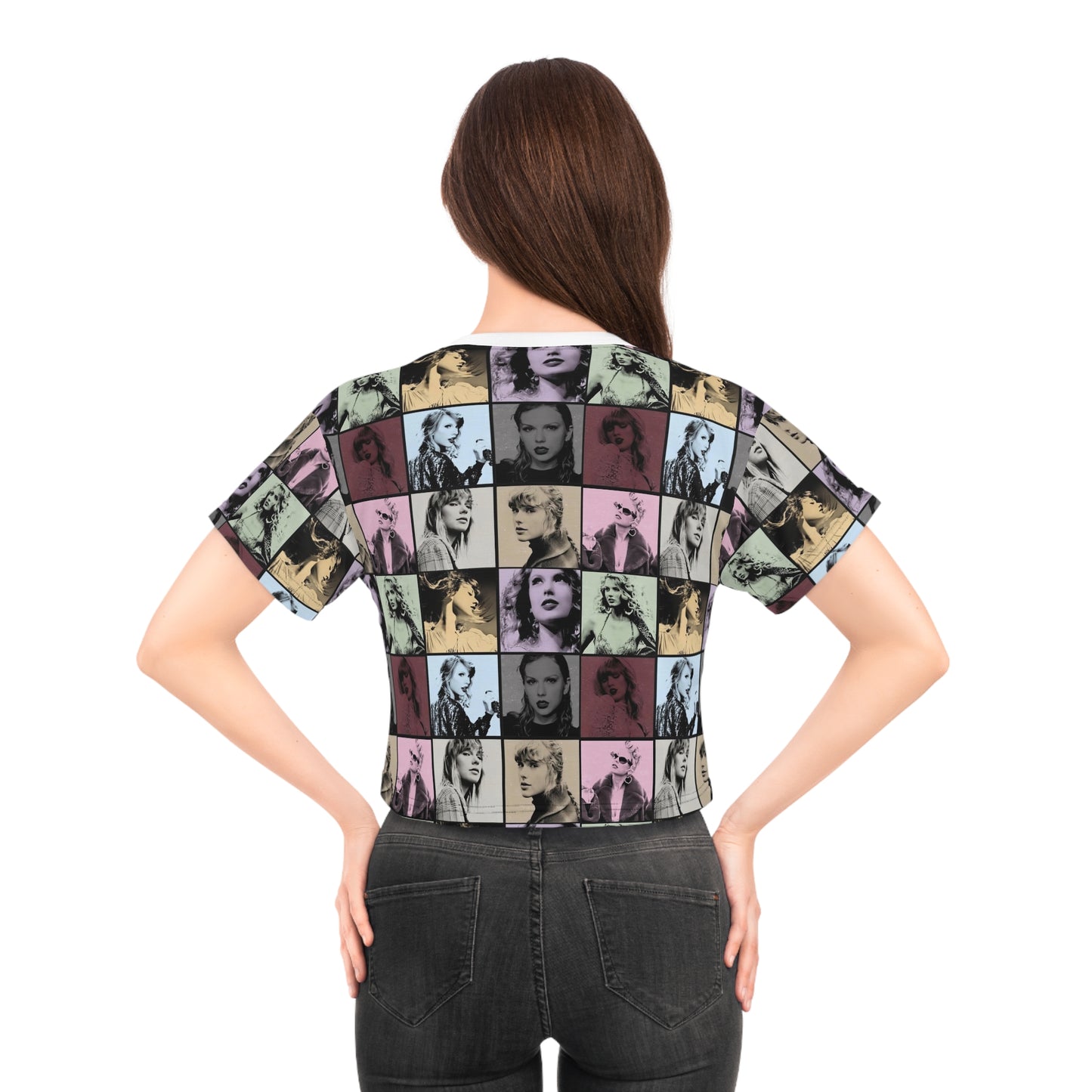 Taylor Swift Eras Collage Crop Tee