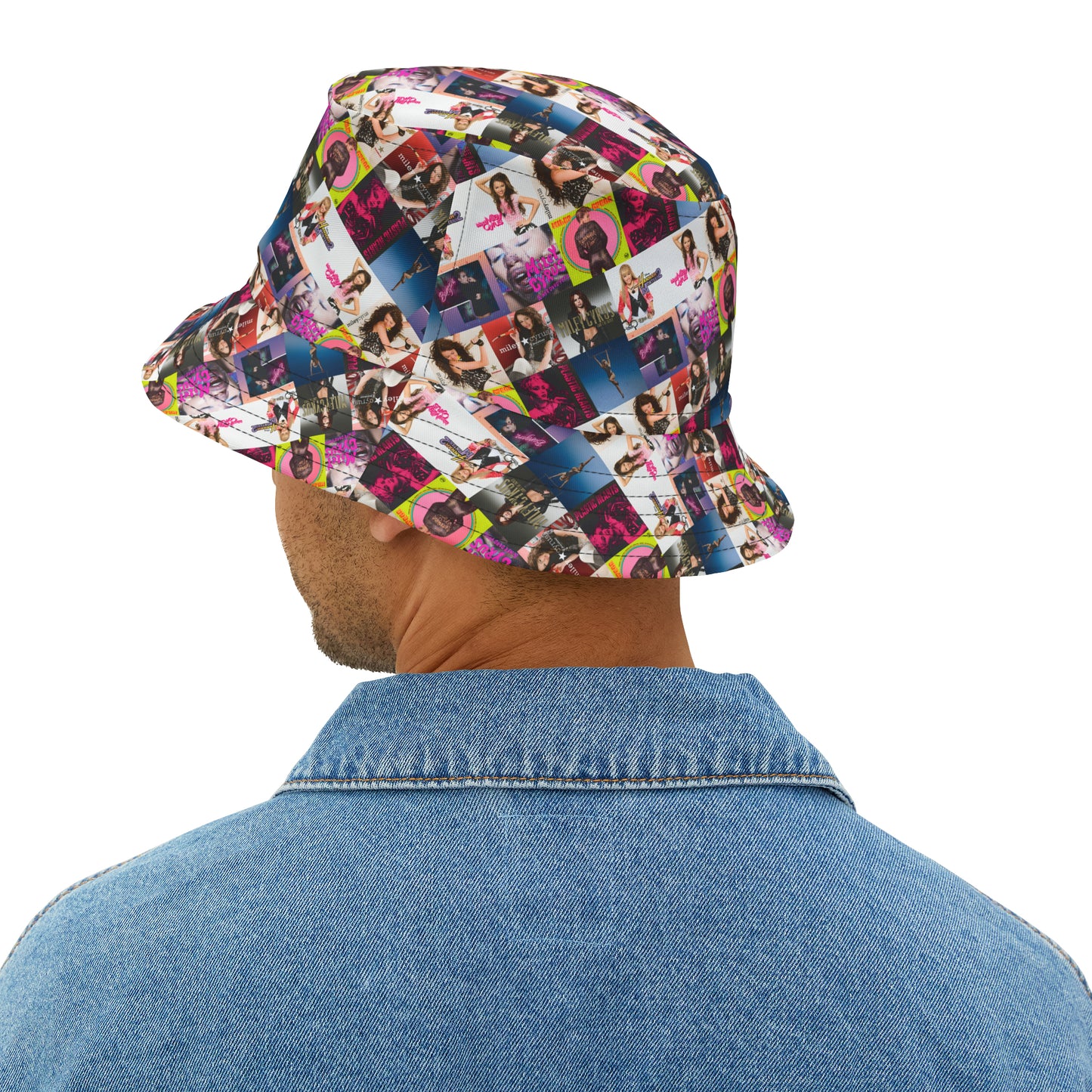 Miley Cyrus Album Cover Collage Bucket Hat