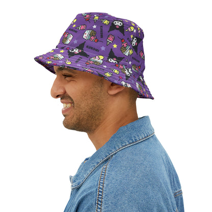 Kuromi Ice Cream Sundae Pattern Bucket Hat