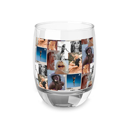 Miley Cyrus Flowers Photo Collage Whiskey Glass