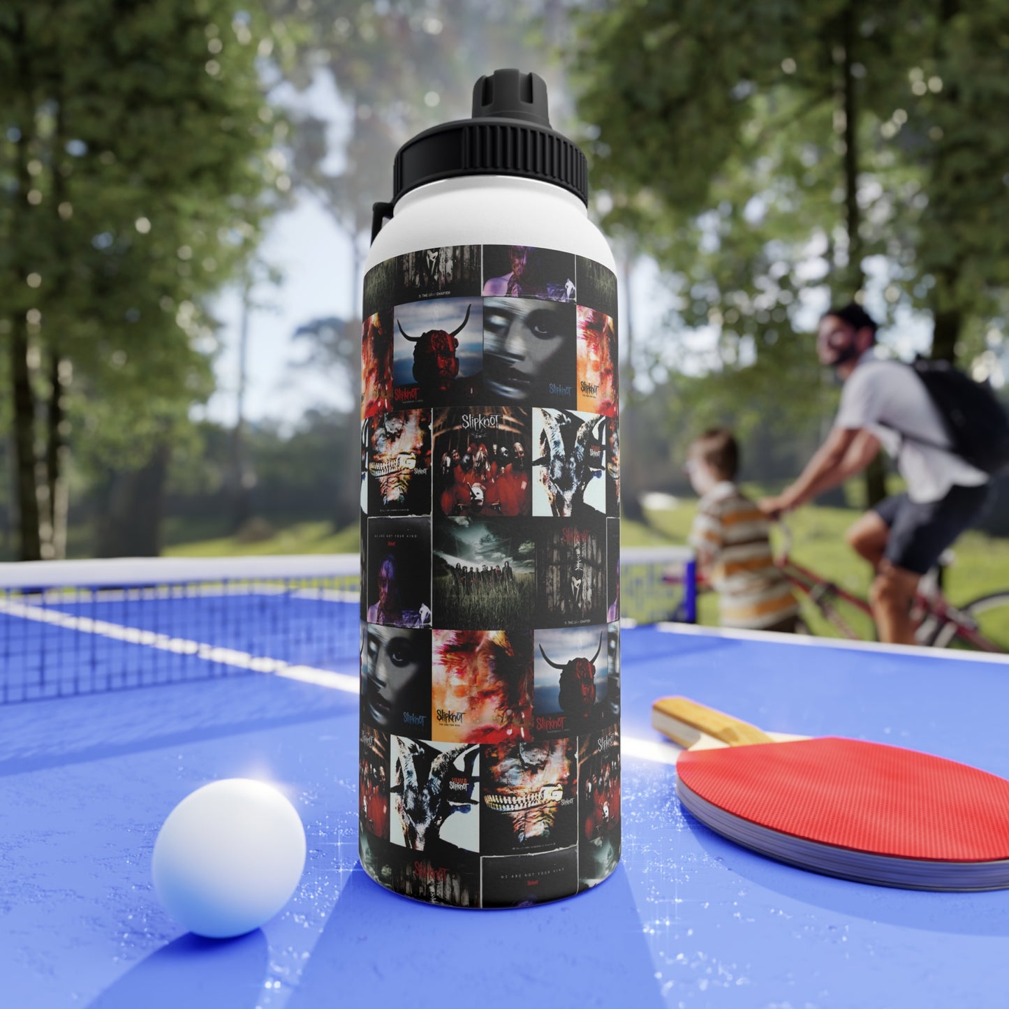 Slipknot Album Art Collage Stainless Steel Sports Lid Water Bottle