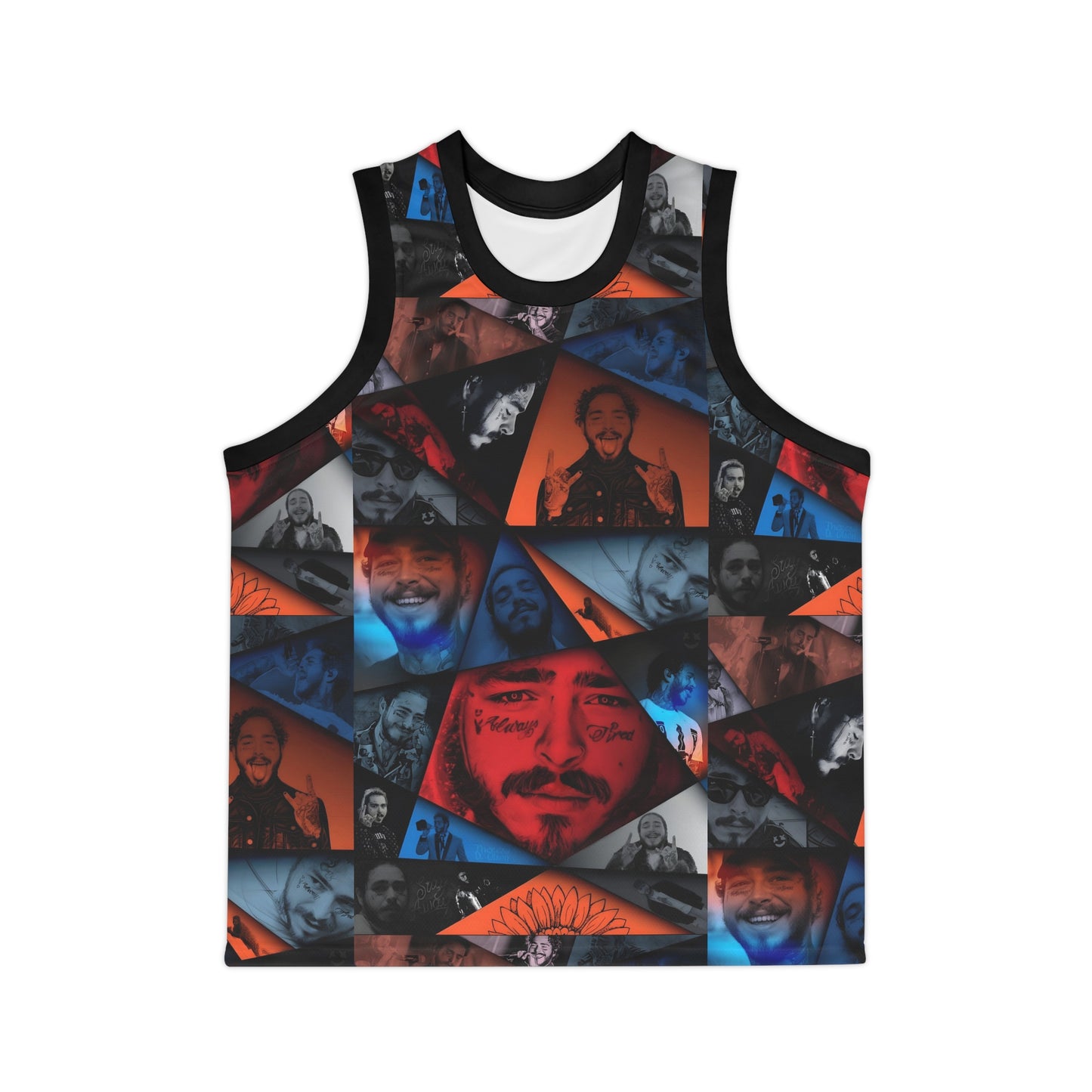 Post Malone Crystal Portaits Collage Unisex Basketball Jersey