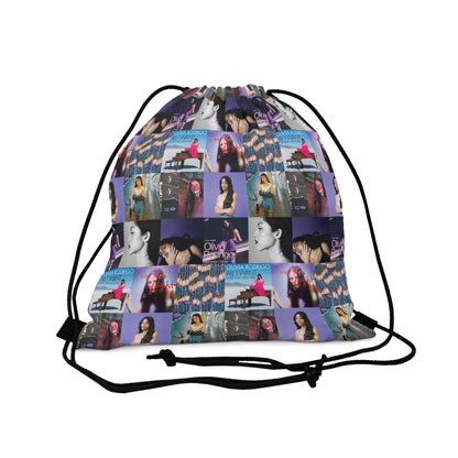 Olivia Rodrigo Album Cover Art Collage Outdoor Drawstring Bag