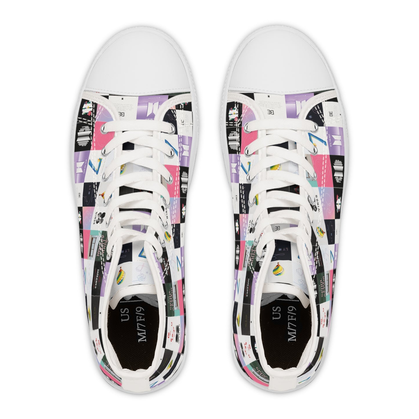 BTS Album Cover Art Collage Women's High Top Sneakers