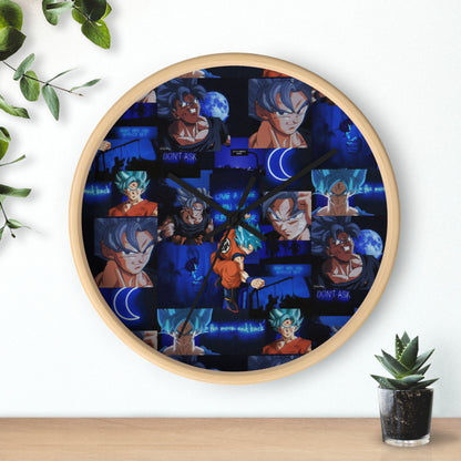 Dragon Ball Z Saiyan Moonlight Collage Wall Clock