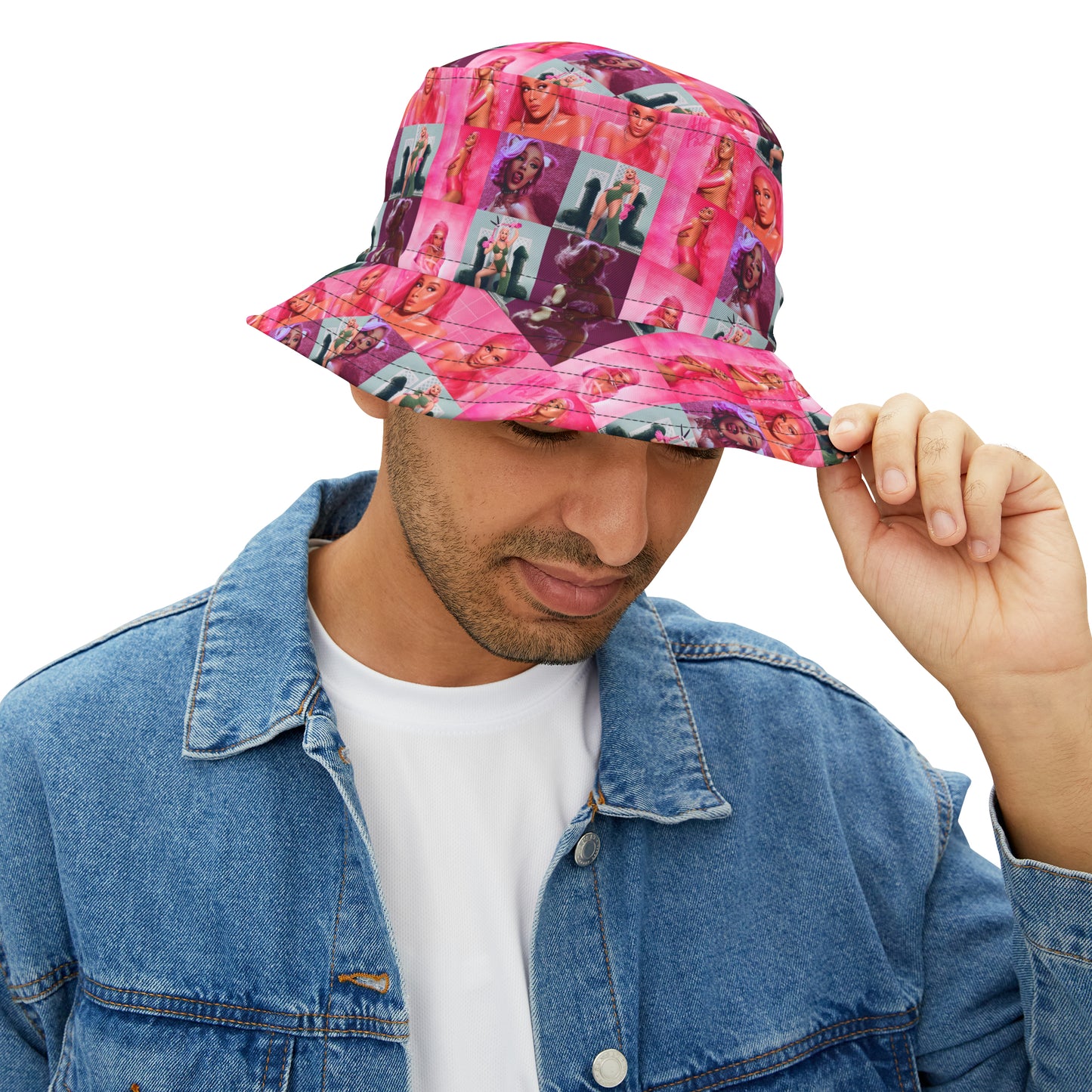 Doja Cat Hot Pink Mosaic Bucket Hat