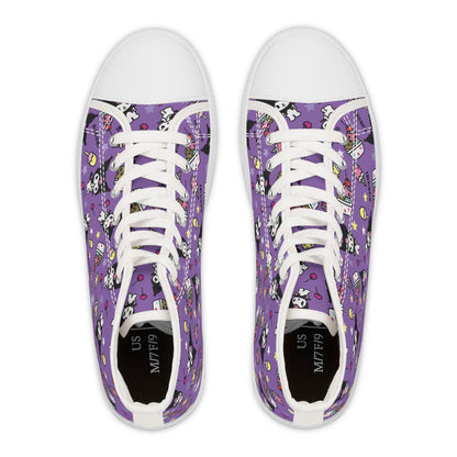 Kuromi Ice Cream Sundae Pattern Women's High Top Sneakers