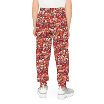 Travis Kelce Chiefs Red Collage Youth Joggers