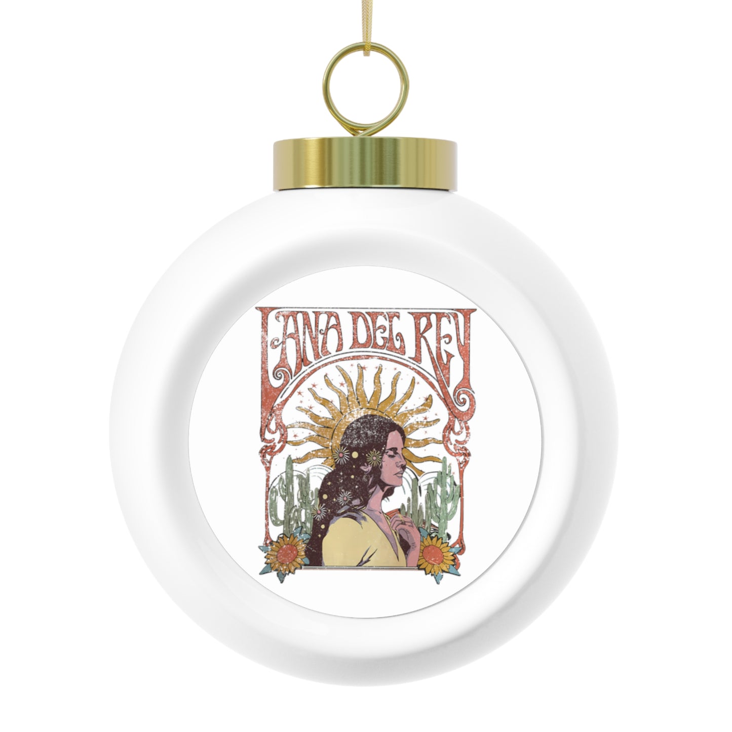 Lana Del Rey Vintage Artwork Christmas Ball Ornament