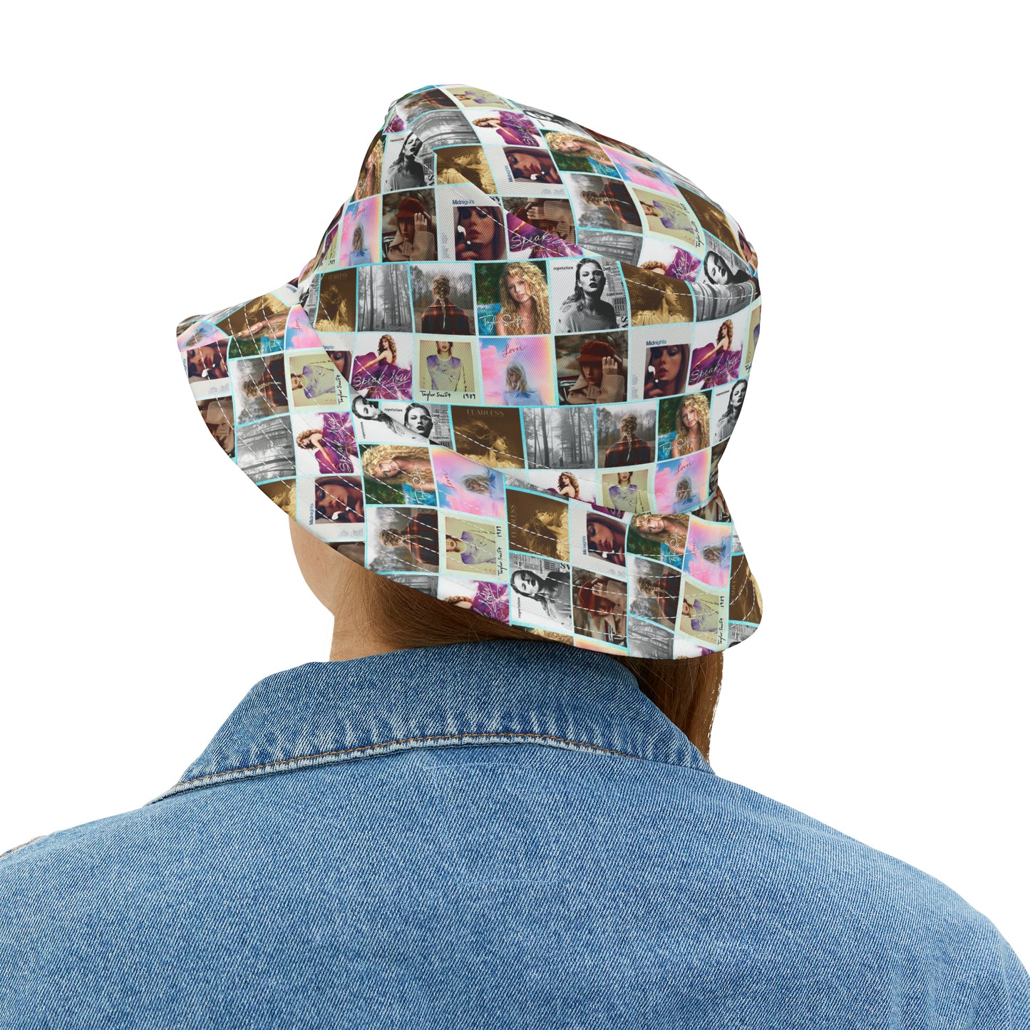 Taylor Swift Album Art Collage Bucket Hat