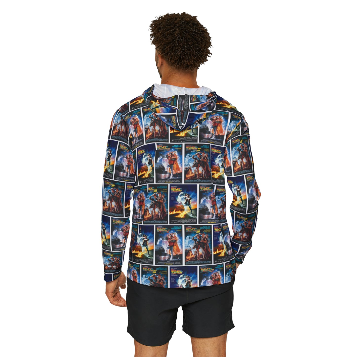 Back To The Future Movie Posters Collage Men's Sports Warmup Hoodie